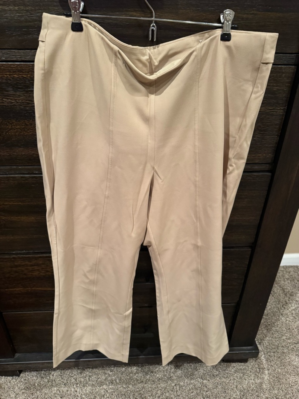 Chico's Wide-Leg Pull-On Pants in Light Beige